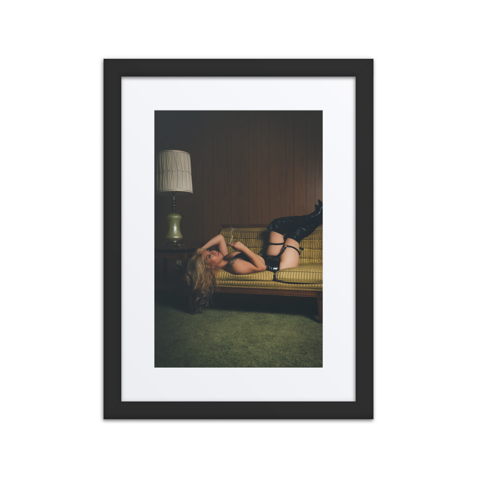 Matte paper framed poster with mat (in) black 12x16 front 69b9157a6d9cf